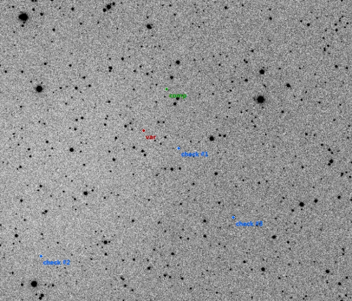 Chart - V0422 Dra, JD 2458024.37650