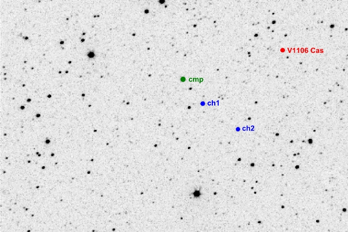 Chart - V1106 Cas, JD 2458095.19794