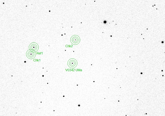Chart - V0342 UMa, JD 2458228.45948