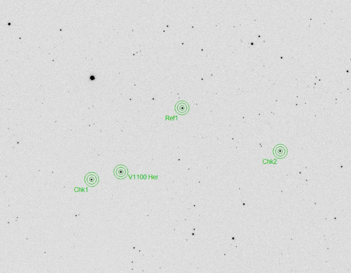 Chart - V1100 Her, JD 2458361.29477