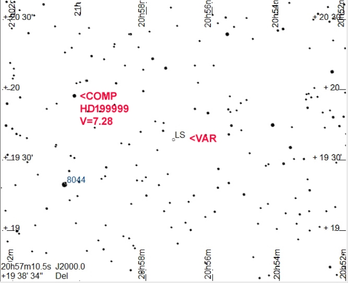 Chart - LS Del, JD 2459146.58380