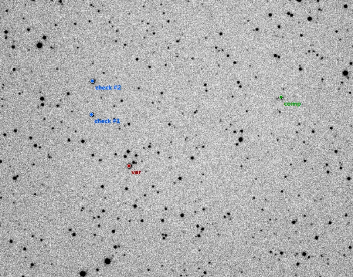 Chart - V0523 Cas, JD 2458463.32410