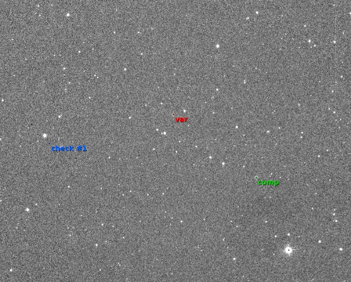 Chart - V0388 Dra, JD 2458927.28981