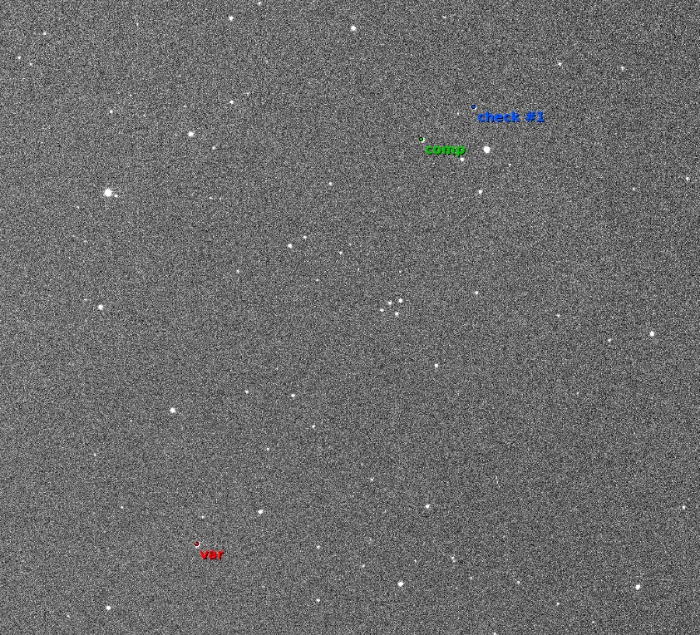 Chart - V0353 Dra, JD 2458947.29116