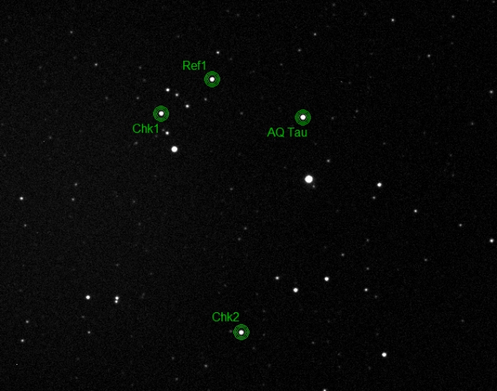 Chart - AQ Tau, JD 2459161.58770