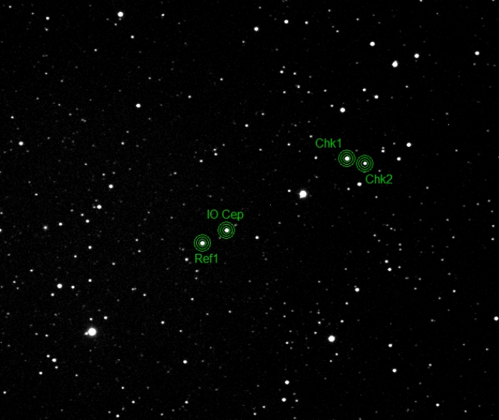 Chart - IO Cep, JD 2459171.33575