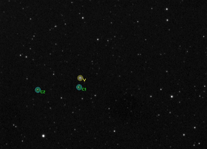 Chart - V0958 Cep, JD 2458210.30637