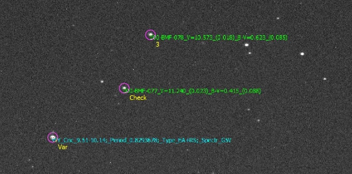 Chart - WY Cnc, JD 2459654.45143
