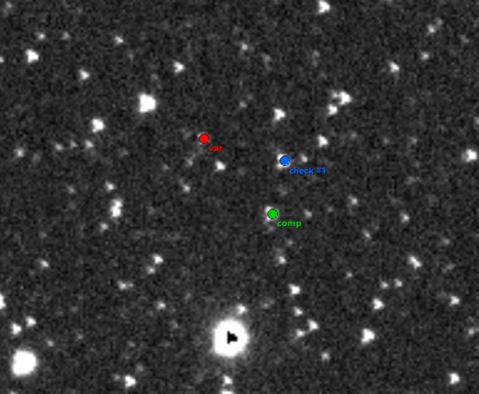 Chart - ASAS J102526-4245.1, JD 2460015.68543