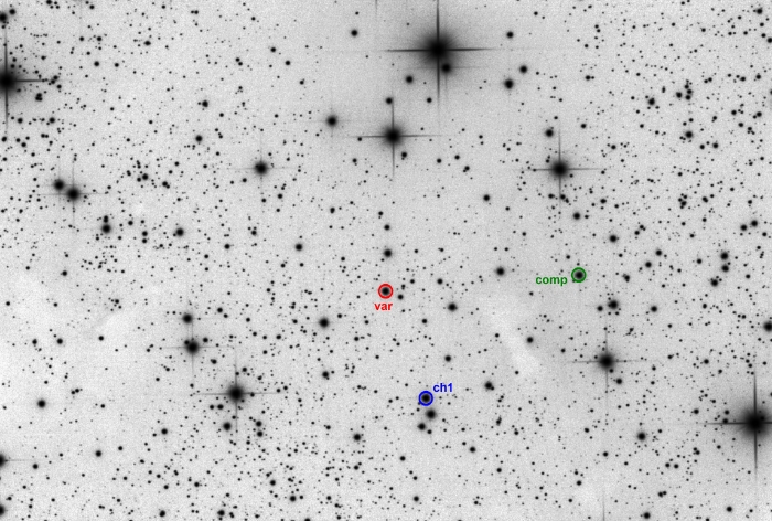 Chart - V1107 Cas, JD 2460197.30704