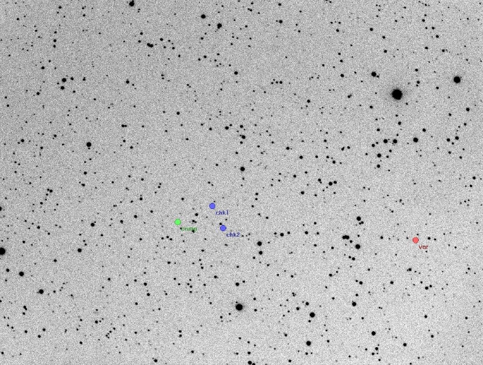 Chart - YZ UMi, JD 2455712.36854