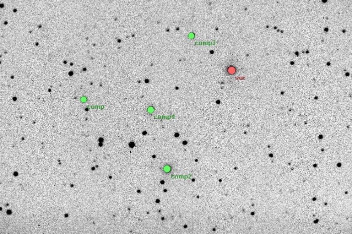 Chart - WASP-14, JD 2454950.34121
