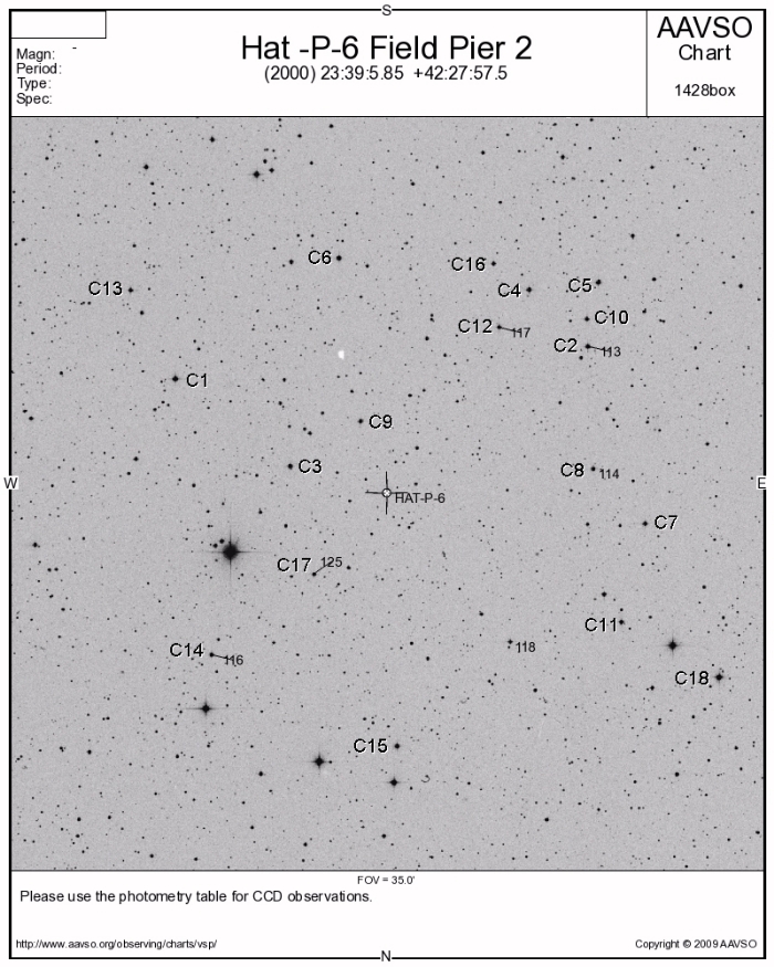 Chart - HAT-P-6, JD 2455164.49200