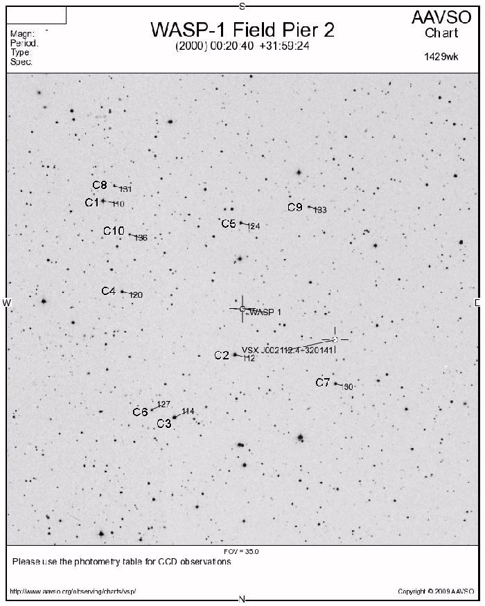 Chart - WASP-1, JD 2455182.48600