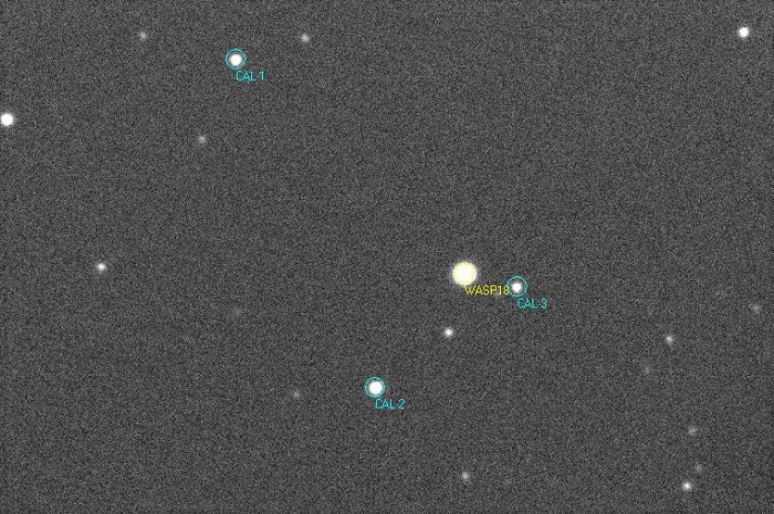 Chart - WASP-18, JD 2455103.56536