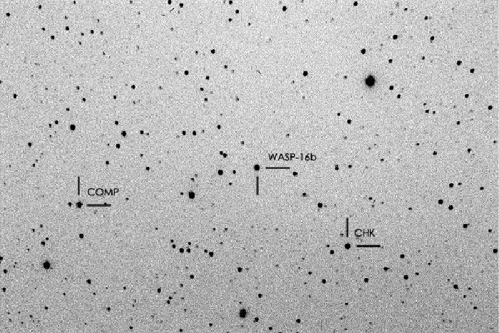 Chart - WASP-16, JD 2455314.02640
