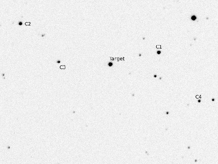 Chart - WASP-16, JD 2455388.93527