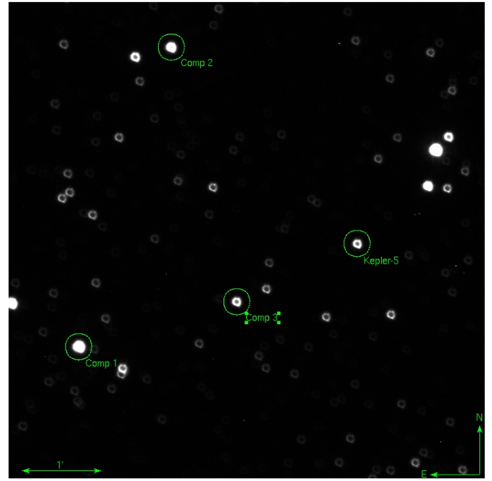 Chart - Kepler-5, JD 2455438.31549