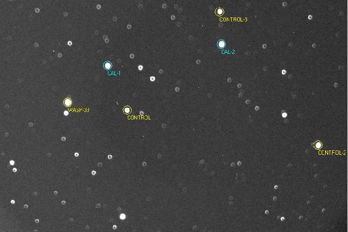 Chart - WASP-33, JD 2455485.41242