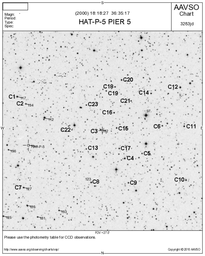 Chart - HAT-P-5, JD 2455482.57446
