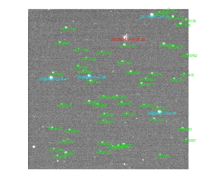 Chart - WASP-33, JD 2455574.52802