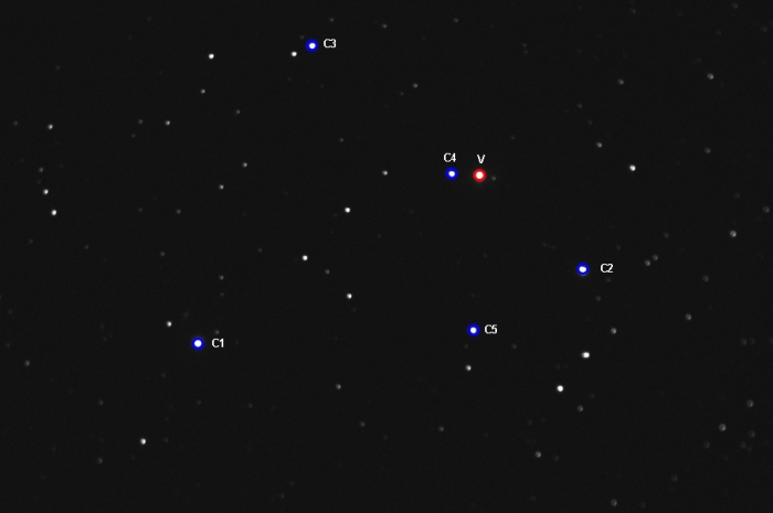 Chart - WASP-33, JD 2455617.20250