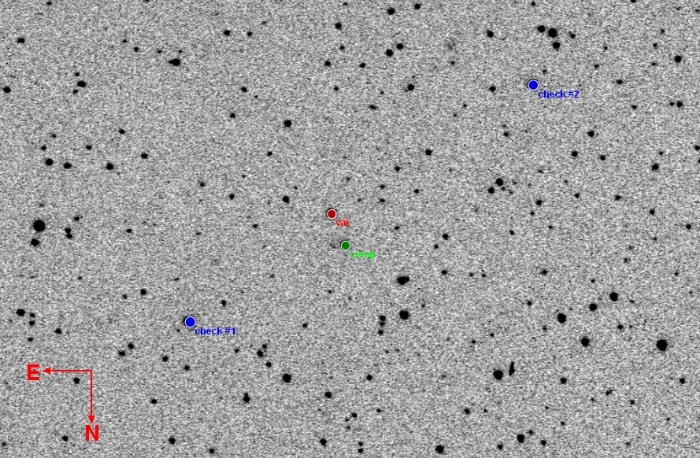 Chart - HY Lyr, JD 2455749.38944