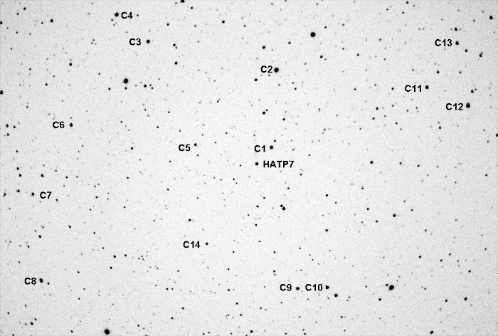 Chart - HAT-P-7, JD 2455723.69378