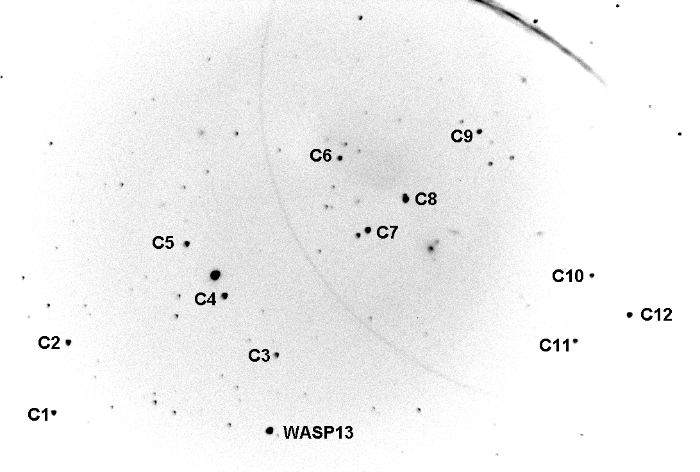 Chart - WASP-13, JD 2455627.61663
