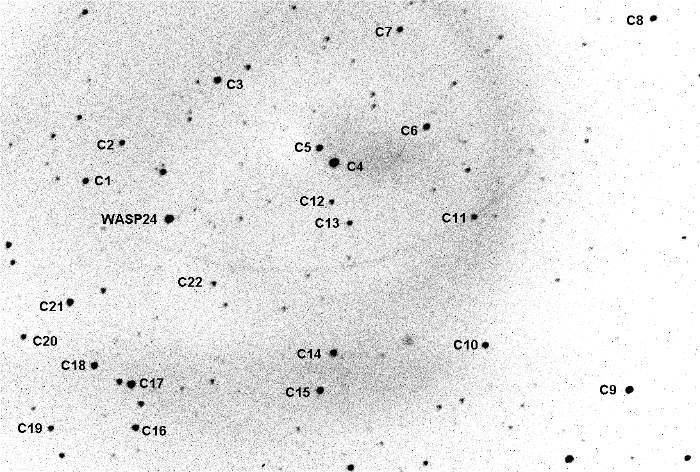 Chart - WASP-24, JD 2455694.68576