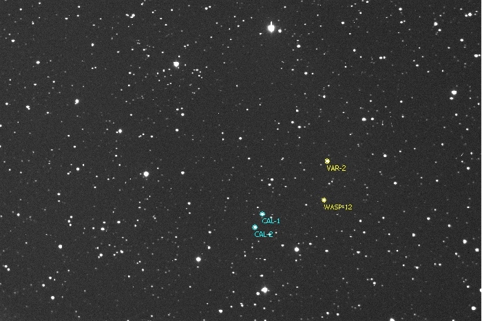 Chart - WASP-12, JD 2455889.47950