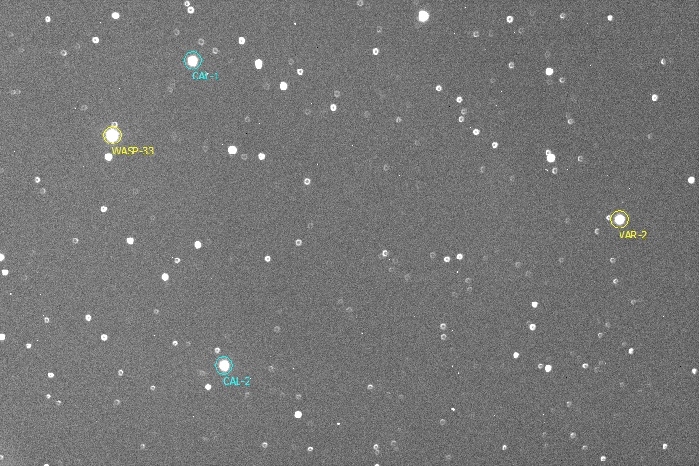 Chart - WASP-33, JD 2455890.36112
