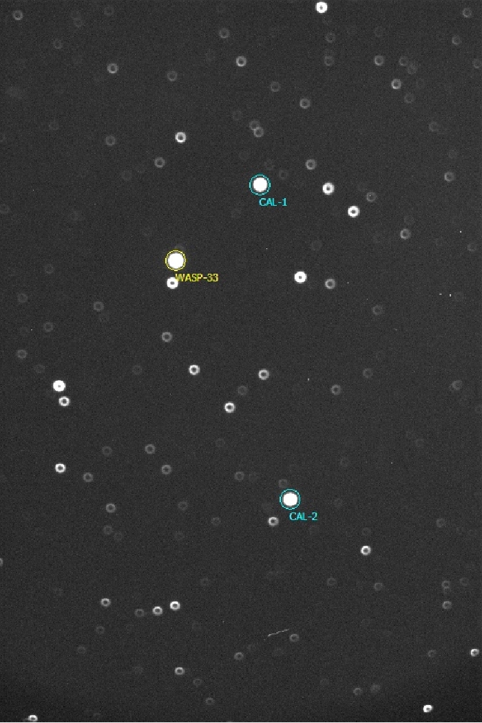 Chart - WASP-33, JD 2455939.24586