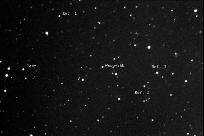 Chart - WASP-36, JD 2455989.32379
