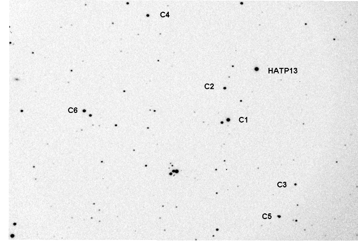 Chart - HAT-P-13, JD 2455969.60391