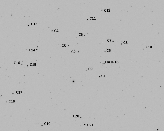 Chart - HAT-P-16, JD 2456201.63957