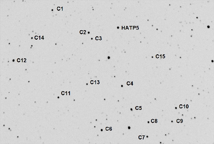 Chart - HAT-P-5, JD 2456207.58097