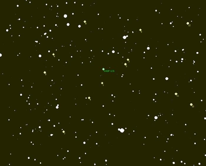 Chart - WASP-12, JD 2456304.25000