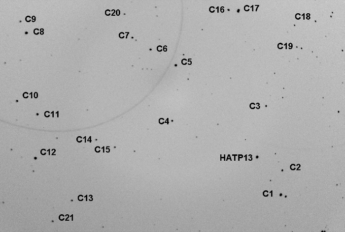 Chart - HAT-P-13, JD 2456622.90152