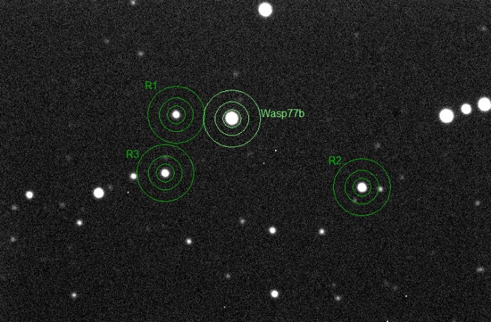 Chart - WASP-77, JD 2456629.30345