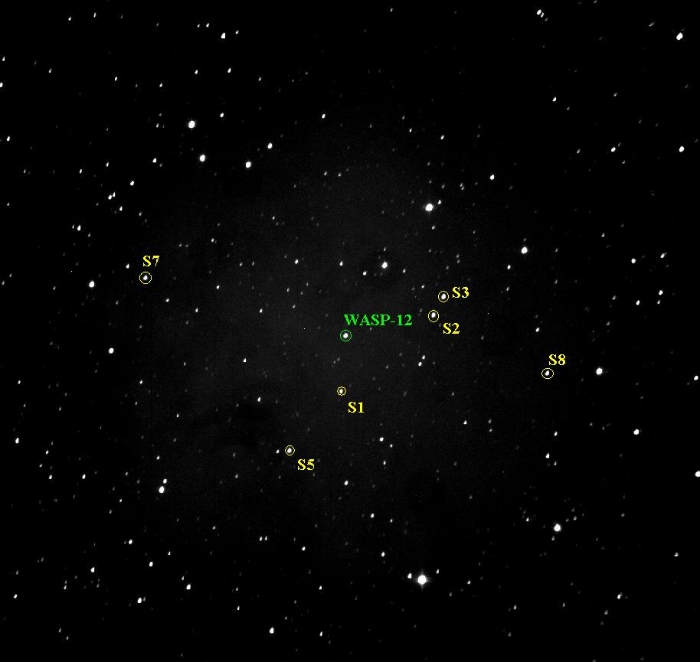 Chart - WASP-12, JD 2456640.37993