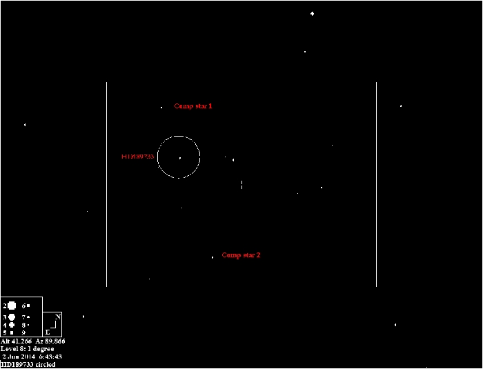 Chart - HD189733, JD 2456810.78035