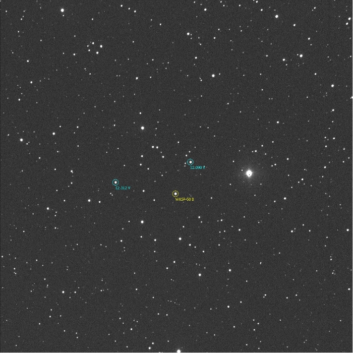 Chart - WASP-58, JD 2456814.38499