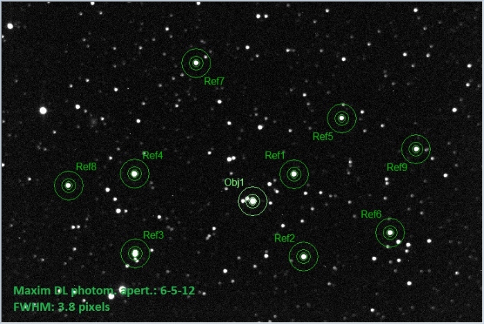 Chart - WASP-3, JD 2456886.30216