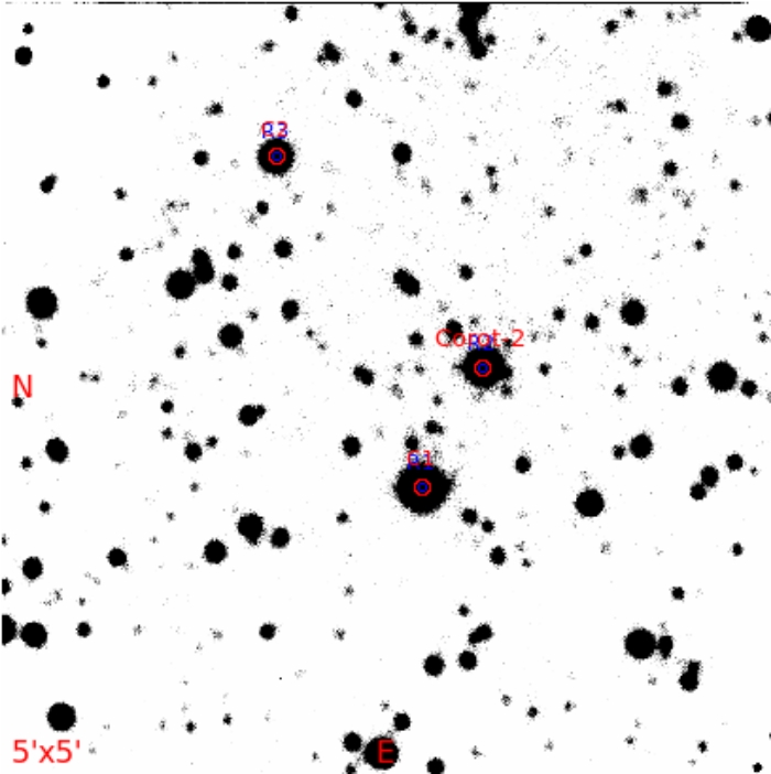 Chart - CoRoT-2, JD 2456874.62200