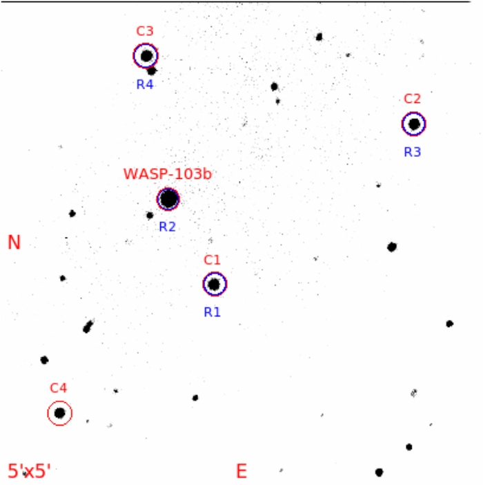Chart - WASP-103, JD 2456895.46589