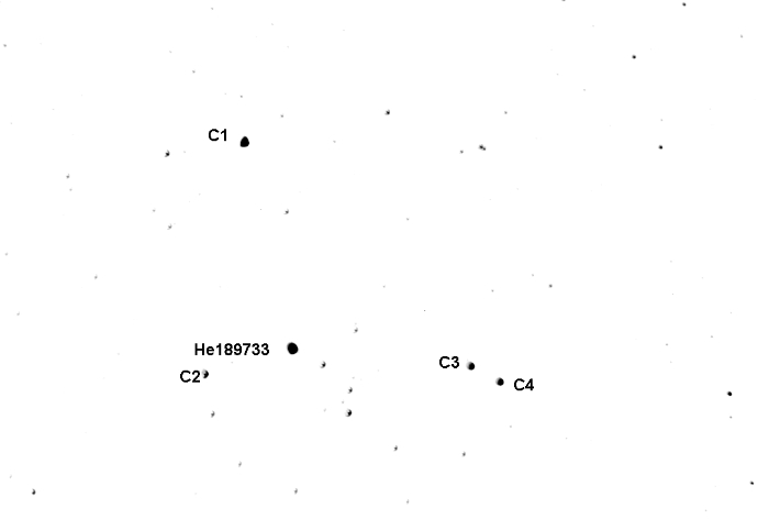 Chart - HD189733, JD 2456950.55861