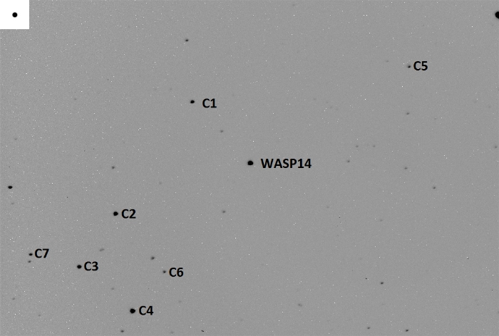 Chart - WASP-14, JD 2457171.73049