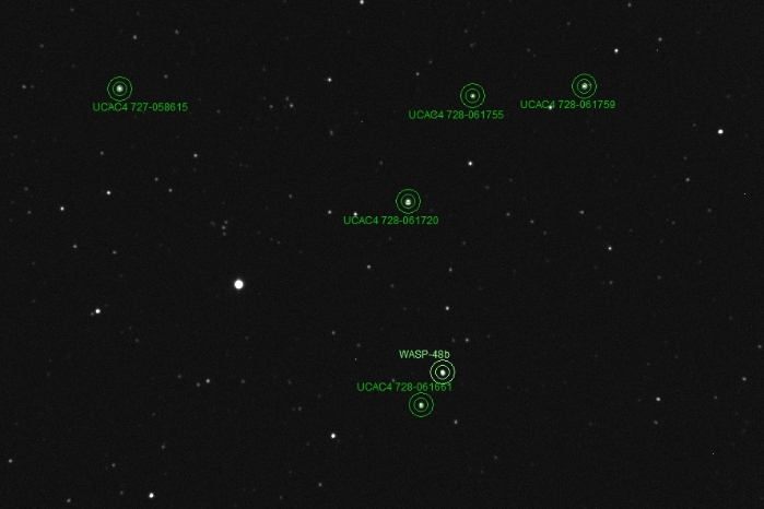 Chart - WASP-48, JD 2457227.27247