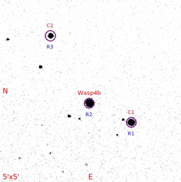 Chart - WASP-4, JD 2457249.73621